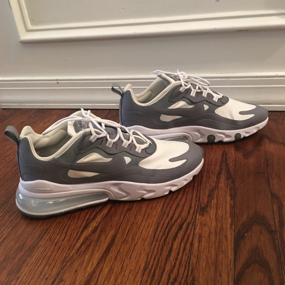 Nike by You ID Air Max 270 React CK4885-991 Gray/White Sneakers